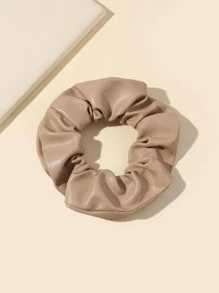 Minimalist Solid Scrunchie - Camel - View 1