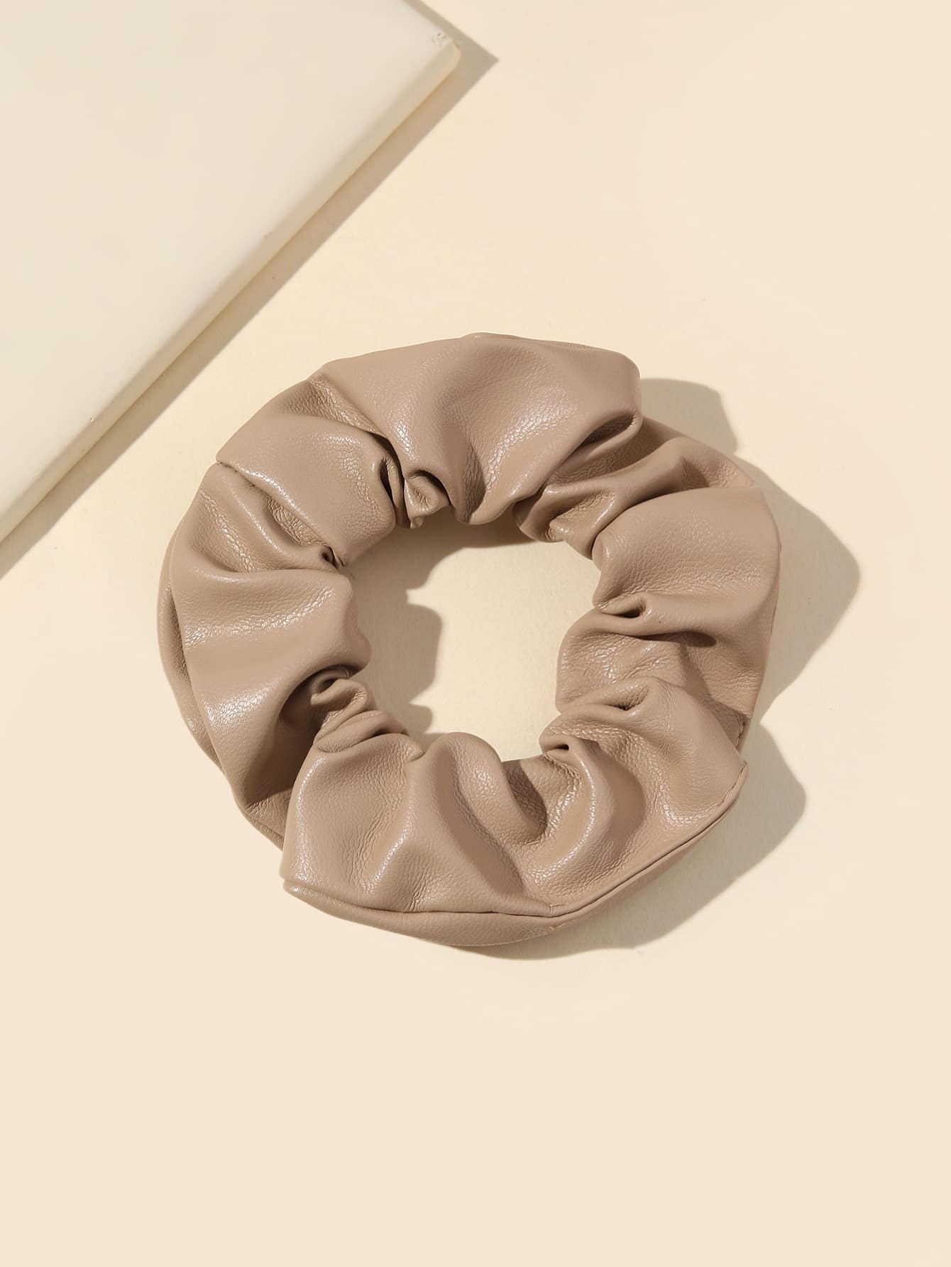Minimalist Solid Scrunchie - Camel - View 1