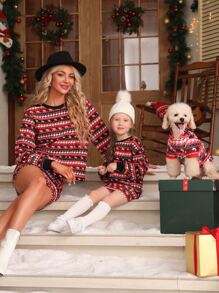 Petsin聖誕老人雪花馴鹿寵物保暖連帽衫1件 - 彩色 - 查看 2