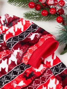 Petsin聖誕老人雪花馴鹿寵物保暖連帽衫1件 - 彩色 - 查看 7