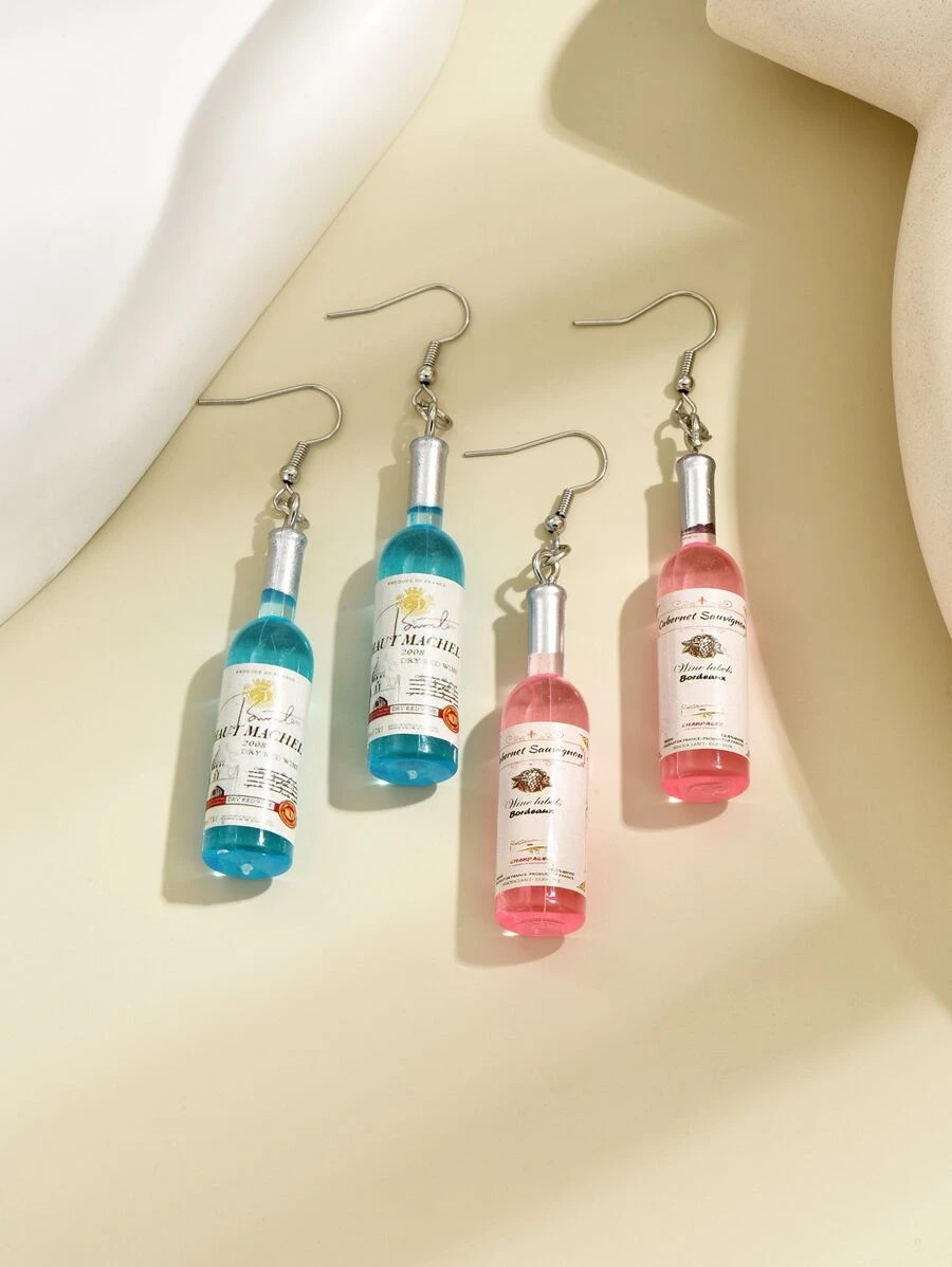 Hoa tai giọt rượu 2 cặp - Nhiều màu - Xem 1