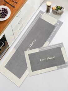 1 pieza Alfombra con gráfico de letra, decoración del cuarto - Multicolor - Ver 1