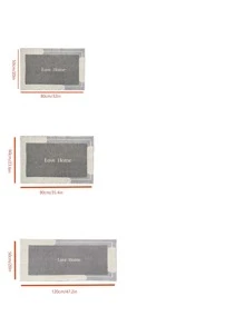 1 pieza Alfombra con gráfico de letra, decoración del cuarto - Multicolor - Ver 4