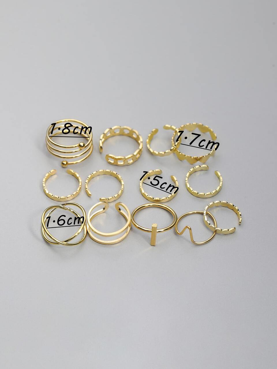 13pcs Heart Decor Ring Valentines