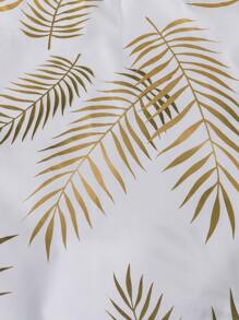 Bộ 3 bộ chăn ga gối in hình lá đồng cổ điển 100% polyester mềm mại (2 vỏ gối + 1 vỏ chăn), không có ruột, lựa chọn hoàn hảo cho trang trí phòng ngủ và phòng khách - Nhiều màu - Xem 3