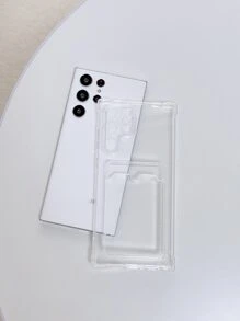 Basic Phone Cases Clear Phone Case With Card Slot Compatible With Galaxy A52,Galaxy S23 Ultra,Galaxy A14 - Clear - View 5