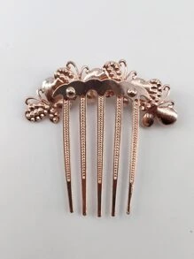 Rhinestone Bướm Trang trí Tóc Ghim - Hoa hồng vàng - Xem 2