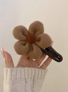 Kẹp tóc hoa trang trí dễ thương dành cho nữ, dùng để trang trí hàng ngày, phụ kiện tóc, kẹp tóc cài đầu, kẹp tóc càng cua, phụ kiện cho trang phục đi nghỉ mát, phụ kiện đội đầu, ghim cài tóc. - màu nâu - Xem 3