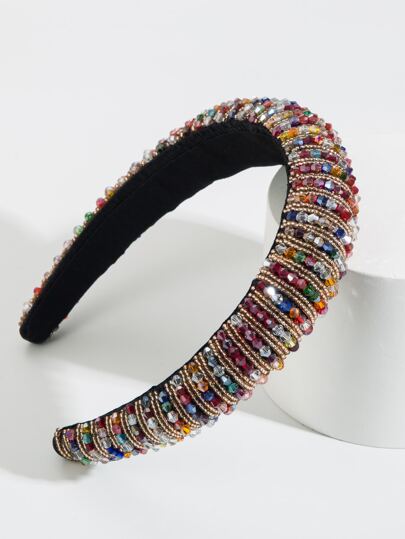 简约日常水晶装饰发箍，适合日常旅行、约会和度假。皇家风、Y2K风、发箍、发圈、发带、发饰、头饰