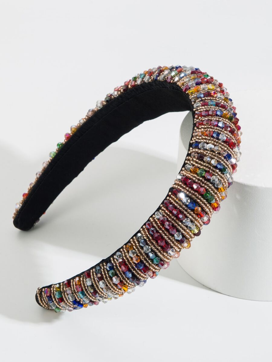 简约日常水晶装饰发箍，适合日常旅行、约会和度假。皇家风、Y2K风、发箍、发圈、发带、发饰、头饰