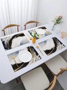 1pc Brush Pattern Placemat - White - View 1