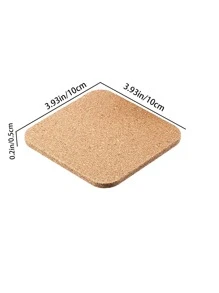 5 piezas Portavasos cuadrado de madera - Marrón - Ver 4