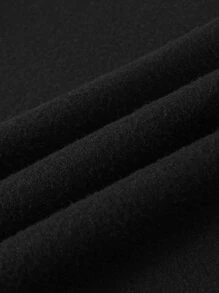 Men Letter & Cartoon Graphic Pullover - Black - View 3