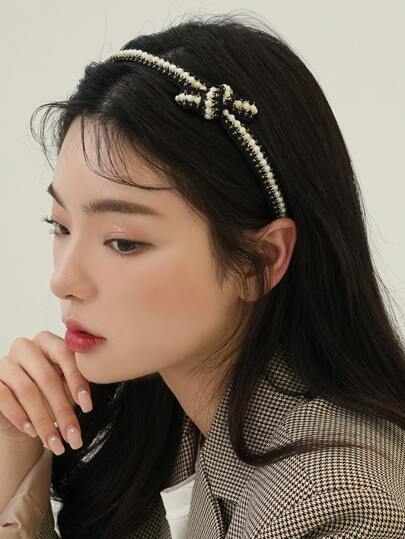 DAZY 仿珍珠装饰头带优雅发带发箍