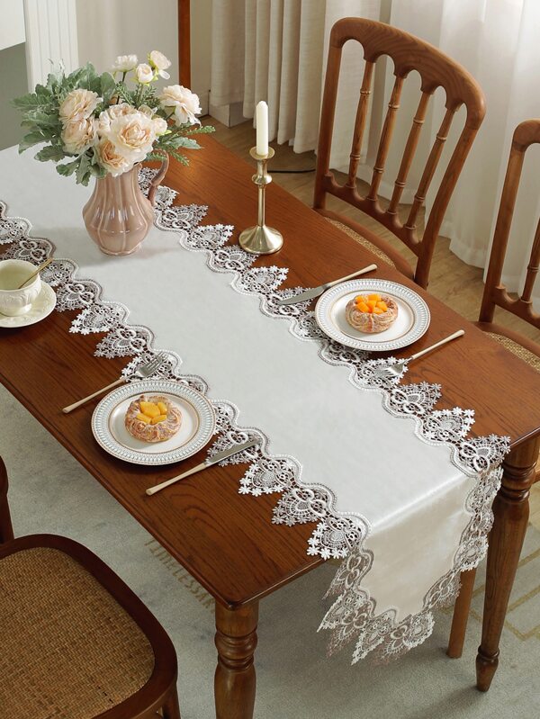 Floral Embroidered Table Runner SHEIN USA