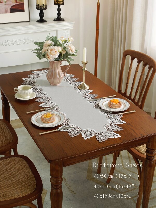 Floral Embroidered Table Runner SHEIN USA