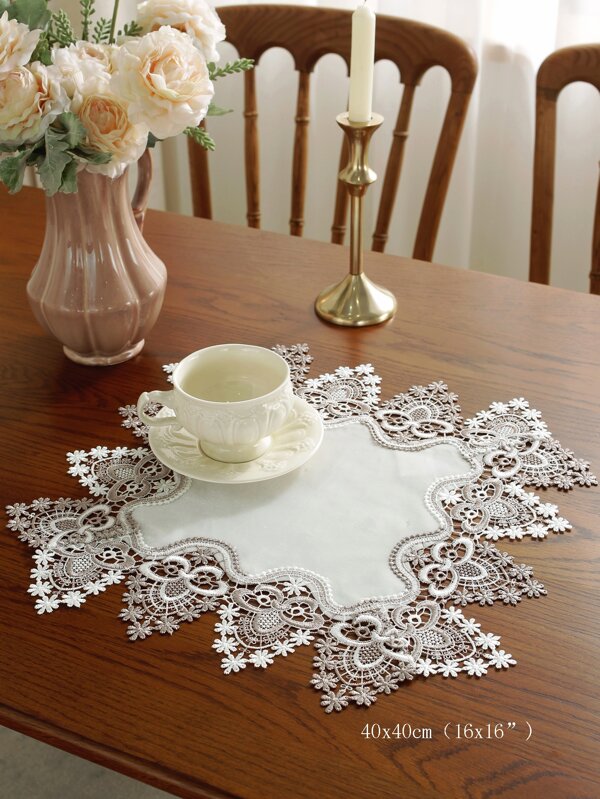 Floral Embroidered Table Runner SHEIN USA