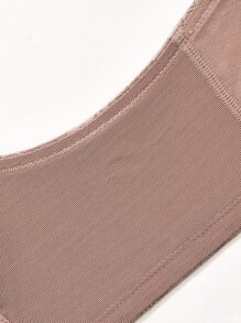 Deyllo Plus Floral Lace Wirefree Bra - Dusty Pink - View 5