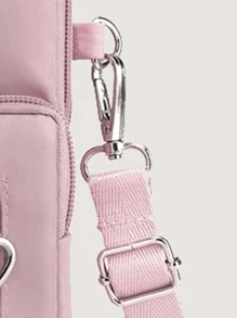 Yogodlns 心形装饰手机钱包袋单肩包手机壳手机包手拿包轻便时尚白领上班族大学工作商务通勤办公室周年纪念情侣生日礼物情人节礼物心形女士热粉色钱包袋手机包女士女士钱包钱包 - 淺灰紫 - 查看 3