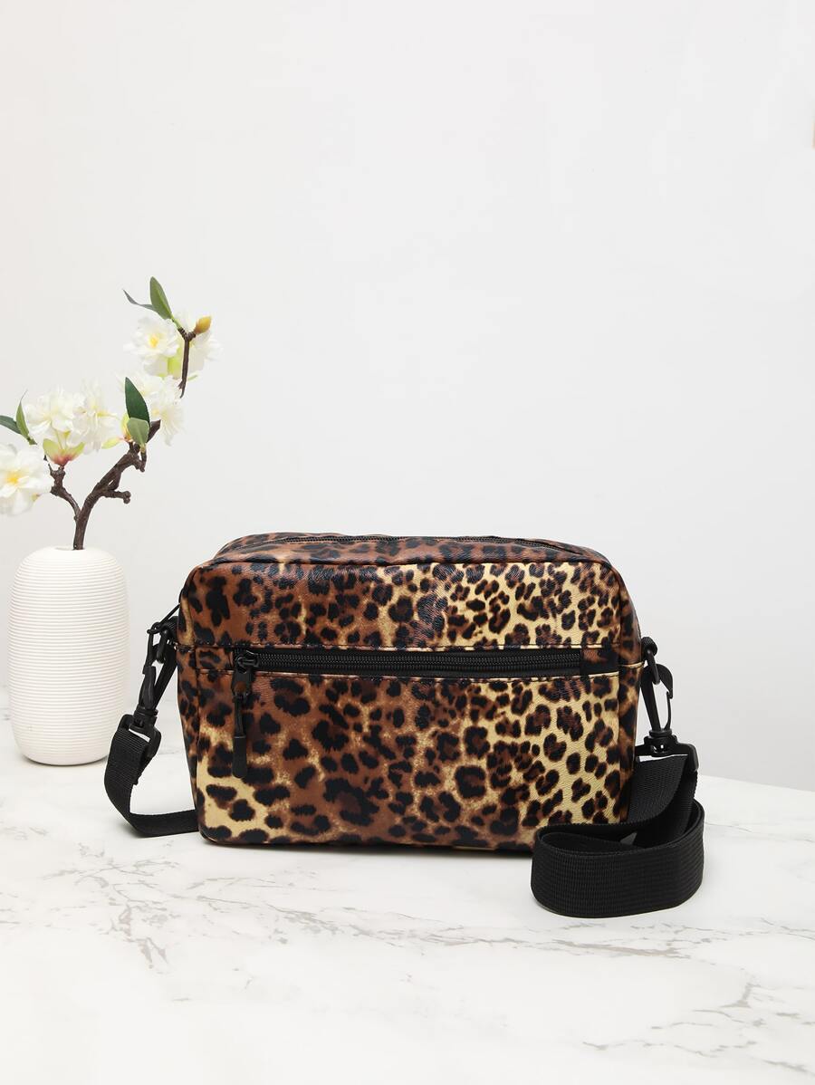Sac carré à motif léopard - Multicolore - Voir 1