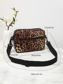 Sac carré à motif léopard - Multicolore - Voir 7