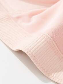 Snakeskin Print Criss Cross Sports Bra - Apricot - View 6