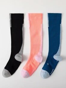 3 pares Calcetines altos de dos tonos - Multicolor - Ver 1