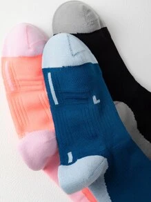 3 pares Calcetines altos de dos tonos - Multicolor - Ver 5