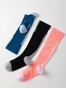 3 pares Calcetines altos de dos tonos - Multicolor - Ver 7