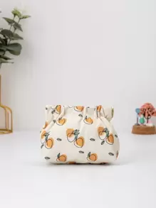 Peach Pattern Coin Purse - Multicolor - View 1