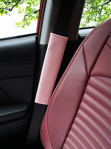 Đệm dây đai an toàn trên ô tô 1 mảnh - Hồng - Xem 1