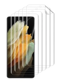 5 件装水凝胶全覆盖软屏保护膜，兼容三星全覆盖，易于安装，高清清晰，无气泡，防刮擦和防碎，水凝胶膜软屏保护膜（非钢化玻璃），生日/复活节/总统日/圣诞节/家人/朋友/男孩/女朋友的礼物 - 無色 - 查看 2