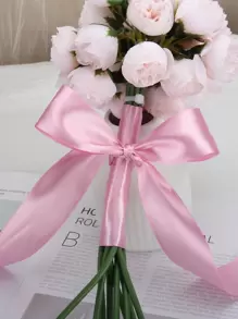 1roll Solid Gift Ribbon - Pink - View 3