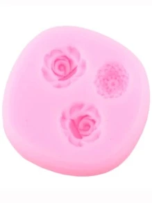 1pc Flower Design DIY Silicone Mold - Pink - View 3