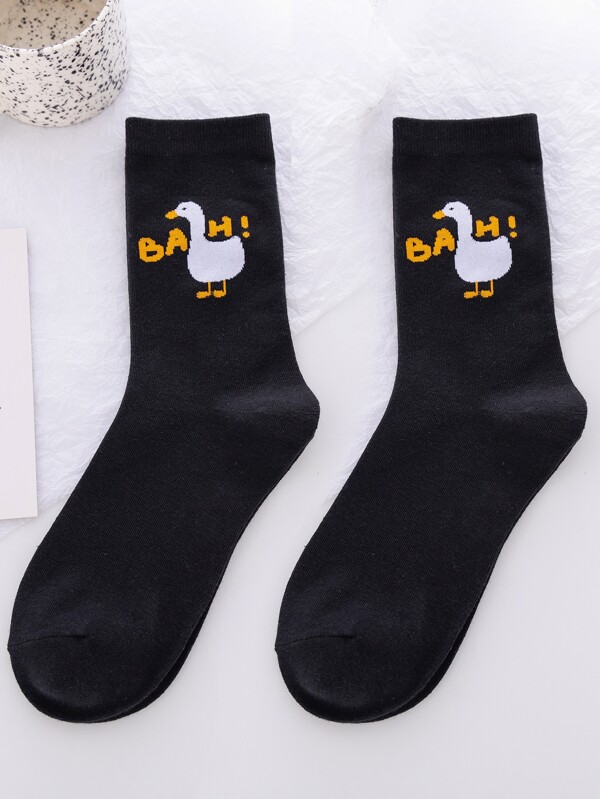 Men Cartoon Graphic Crew Socks