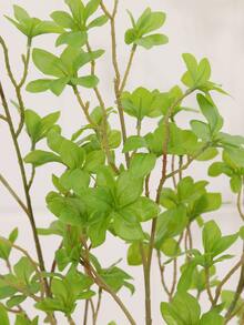 1pc Artificial Green Leaf Branch - Green - View 4