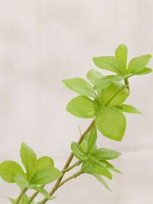 1pc Artificial Green Leaf Branch - Green - View 5