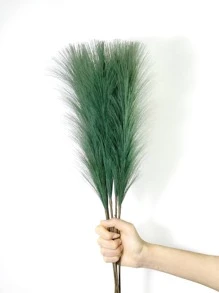 1件/6件/10件/12件丝绸布人造羽毛香蒲婚礼派对节日生日场景装饰拍照道具高品质家居装饰 - 軍綠色 - 查看 2