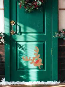 1 Miếng Dễ thương Giáng sinh Con hươu Giấy dán tường , Không thấm nước Có thể tháo rời Thích hợp Đối với Giáng sinh Đồ trang trí In Hoặc Hoặc Trẻ em Hoặc Giáng sinh - Nhiều màu - Xem 2