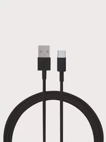 1入組Type C數據線 - 黑色 - 查看 1