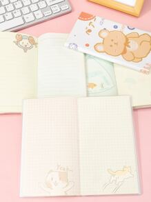 1 pieza Libreta con diseño de oso y cubierta de gelatina de color aleatorio - Multicolor - Ver 2
