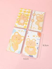 1 pieza Libreta con diseño de oso y cubierta de gelatina de color aleatorio - Multicolor - Ver 4