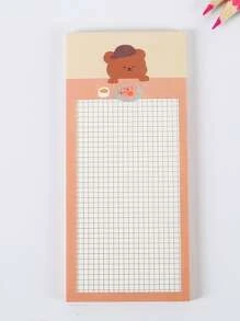 1入組卡通熊圖案隨機便簽 - 彩色 - 查看 4