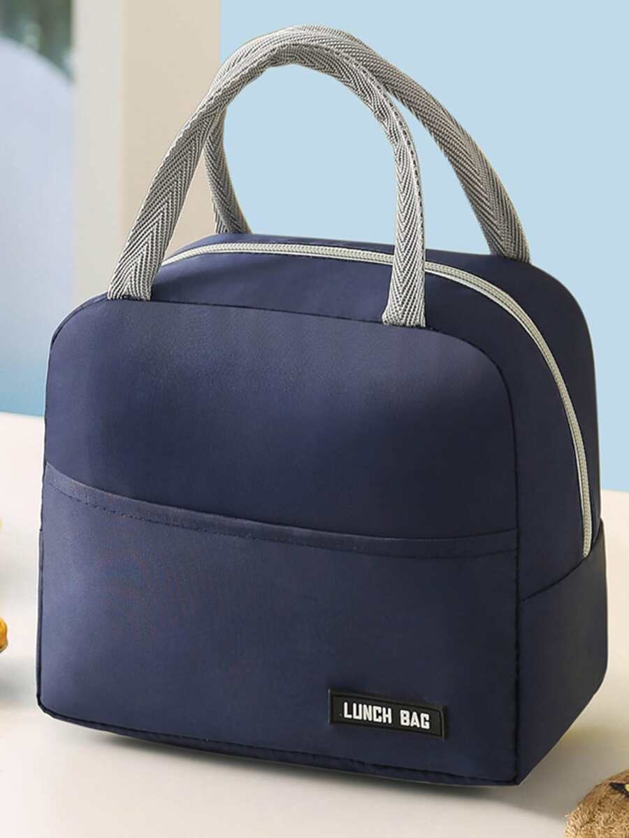 1 túi đựng đồ ăn trưa xách tay - Màu xanh hải quân - Xem 1