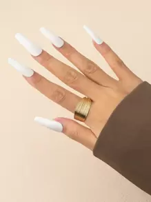 Minimalist Cuff Ring - Yellow Gold - View 2