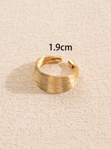 Minimalist Cuff Ring - Yellow Gold - View 3