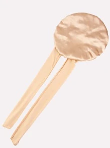 1 Pieza Gorra De Satén Para Dormir De Ala Ancha Con Lazo De Envoltura De Cabello, Pañuelo Para La Cabeza, Adecuado Para Uso Diario - Caqui - Ver 4