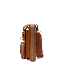 字母装饰手机钱包带零钱包袋单肩包手机壳手机包手拿包轻便，时尚白领上班族大学、工作、商务、通勤、办公室、周年纪念、情侣、生日礼物、情人节礼物、礼物 - 棕色 - 查看 3