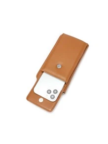 字母装饰手机钱包带零钱包袋单肩包手机壳手机包手拿包轻便，时尚白领上班族大学、工作、商务、通勤、办公室、周年纪念、情侣、生日礼物、情人节礼物、礼物 - 棕色 - 查看 5