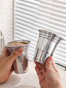 1 pieza Taza aluminio - Plateado - Ver 2